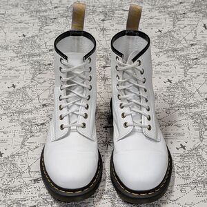 Dr. Martens Vegan 1460 Boots - White - Women's US Size 9